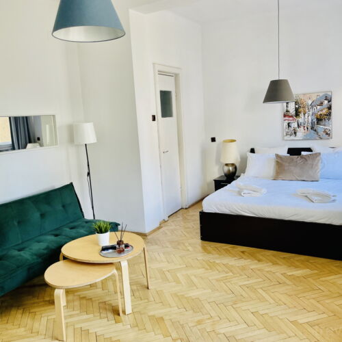 Studio Pokoj s balkónem s manželskou postelí