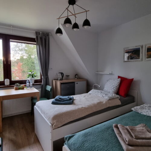 Pokój 2-osobowy z aneksem kuchennym z widokiem na ogród