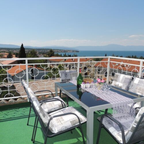 Apartament 2-osobowy z klimatyzacją z widokiem na morze z 1 pomieszczeniem sypialnianym A-20370-a