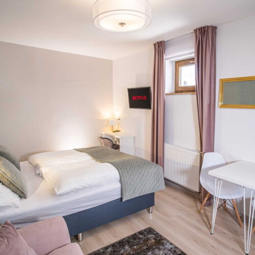 Apartament 2-osobowy z prysznicem z aneksem kuchennym z 1 pomieszczeniem sypialnianym