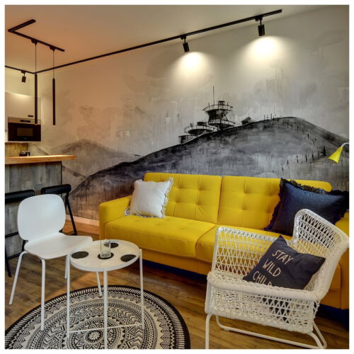 Apartament 3-osobowy z balkonem z widokiem na góry z 2 pomieszczeniami sypialnianymi