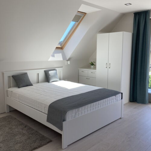 Apartman s manželskou postelí s 1 ložnicí s výhledem do zahrady na poschodí