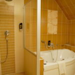 Camera twin cu duș cu aer condiționat (se poate solicita pat suplimentar)