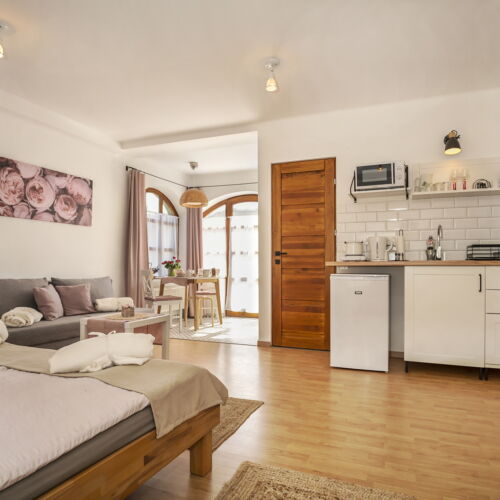 Camera dubla la etaj cu vedere spre grădină