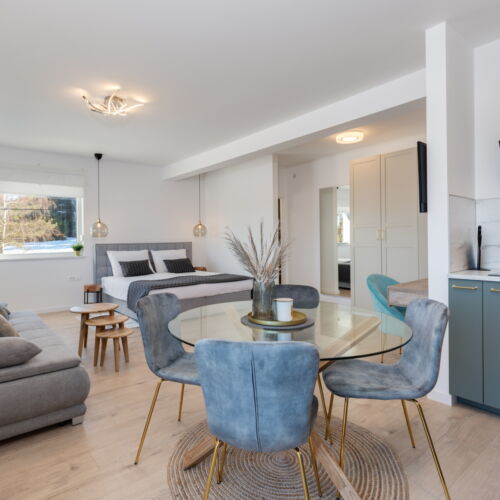 Studio Apartman s manželskou postelí s 1 ložnicí na poschodí (s možností přistýlky)