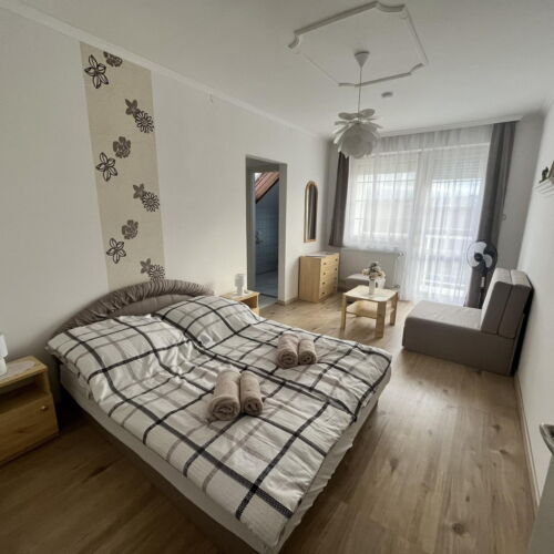 Panoramic 1-Room Balcony Apartment for 2 Persons (extra bed available)