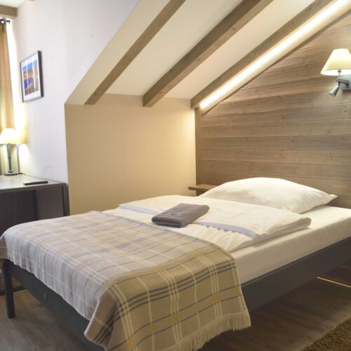 Camera twin la mansardă cu duș (se poate solicita pat suplimentar)