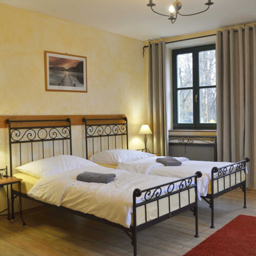 Camera twin romantică cu duș (se poate solicita pat suplimentar)