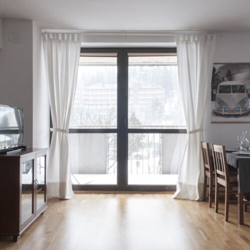 Apartament cu terasa cu vedere spre munte cu 2 camere pentru 5 pers.