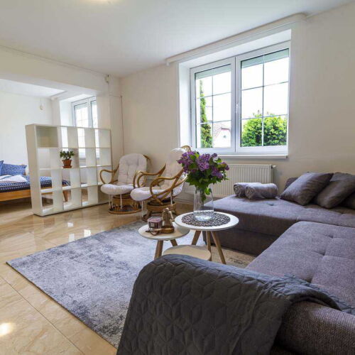 2-Room Apartment for 8 Persons with Bathtub and Kitchenette