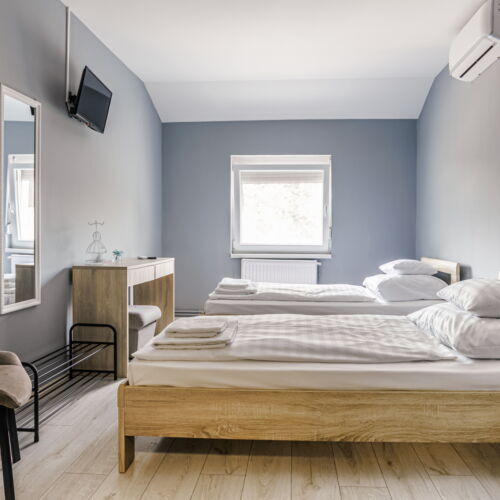 Camera twin la etaj cu vedere spre lac