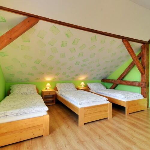 Pokoj se sprchou se společnou kuchyňkou pro 3 os.