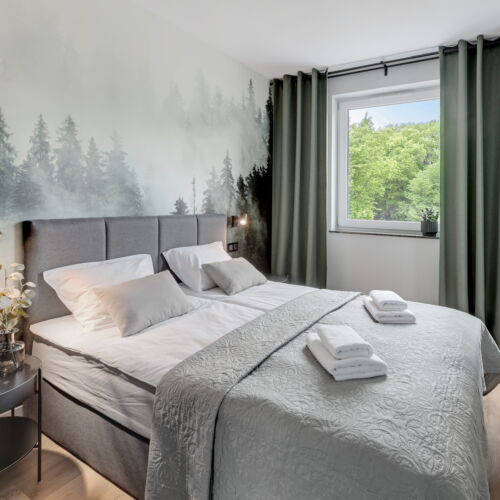 Apartament 4-osobowy Komfort z balkonem z 2 pomieszczeniami sypialnianymi