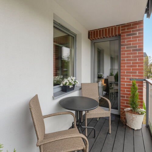 Apartament 4-osobowy Komfort z balkonem z 2 pomieszczeniami sypialnianymi