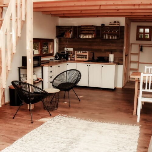 Cabană întreaga unitate cu vedere spre pădure pentru 4 pers. (se inchirieaza doar integral)