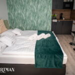 Apartman s klimatizací s manželskou postelí s 1 ložnicí v přízemí