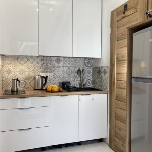 Apartament la parter cu terasă cu 1 camera pentru 4 pers.