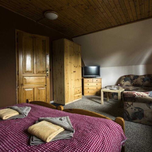 Camera twin cu duș cu balcon (se poate solicita pat suplimentar)