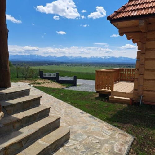 Domek całoroczny 10-osobowy z widokiem na góry z panoramą