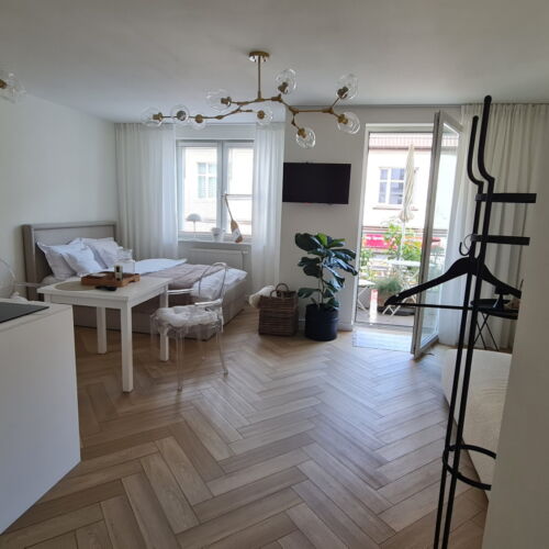 Apartament 2-osobowy na piętrze z widokiem na miasto z 1 pomieszczeniem sypialnianym