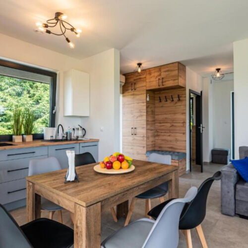 Domek całoroczny 6-osobowy z widokiem na ogród