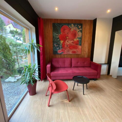 Apartament 4-osobowy z widokiem na góry z widokiem na ogród z 2 pomieszczeniami sypialnianymi