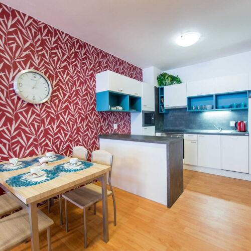 Apartament cu bucătărie proprie cu balcon pentru 2 pers. (se poate solicita pat suplimentar)