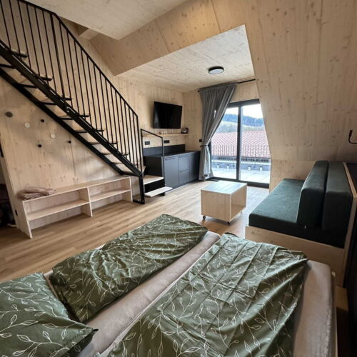 Pokój 9-osobowy z prysznicem z tarasem