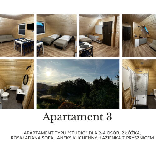 Apartament 4-osobowy z aneksem kuchennym z widokiem na góry z 1 pomieszczeniem sypialnianym