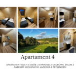 3-Zimmer-Apartment für 6 Personen mit Eigner Küche und Aussicht auf den Wald