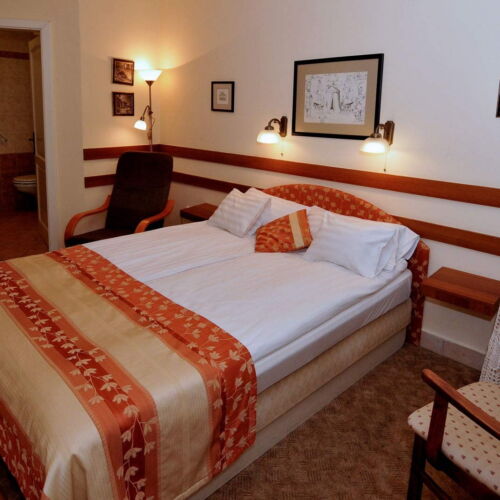 Camera twin confort la etaj (se poate solicita pat suplimentar)