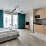 Apartament 3-osobowy Komfort z widokiem na dziedziniec z 2 pomieszczeniami sypialnianymi