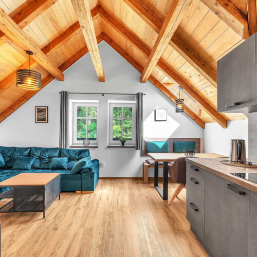 Apartman s privátní koupelnou mimo apartmán  pro 4 os. (s možností přistýlky)