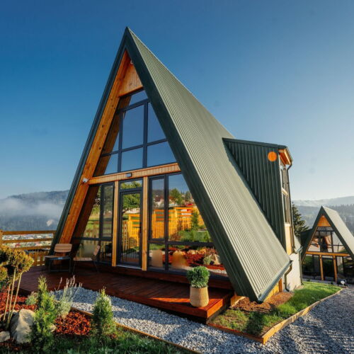 Cabană accesibil(ă) persoanelor cu dizabilități cu panoramă pentru 6 pers. (se inchirieaza doar integral)