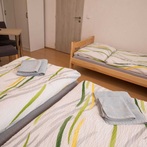 Dreibettzimmer mit Dusche