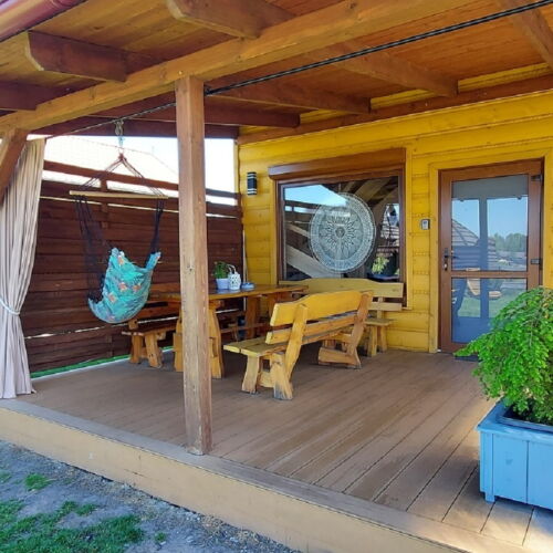 Domek drewniany 6-osobowy cały dom z widokiem na jezioro