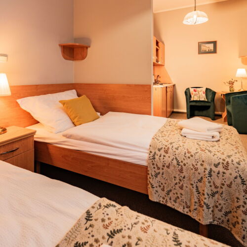 Pokoj se sprchou s vlastní kuchyňkou pro 2 os.