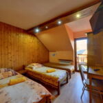 Zweibettzimmer mit Balkon und Aussicht auf die Berge (Zusatzbett möglich)