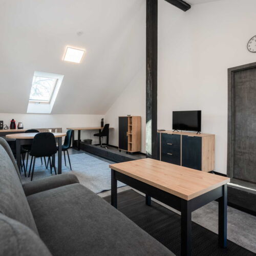 Mansard 2-Room Apartment for 4 Persons with Shower