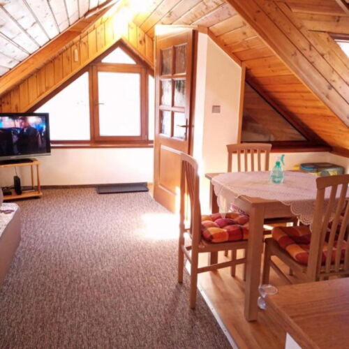 Apartament 4-osobowy na poddaszu z widokiem na ogród z 2 pomieszczeniami sypialnianymi