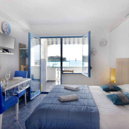 Apartament studio cu vedere spre mare cu 1 camera pentru 2 pers.