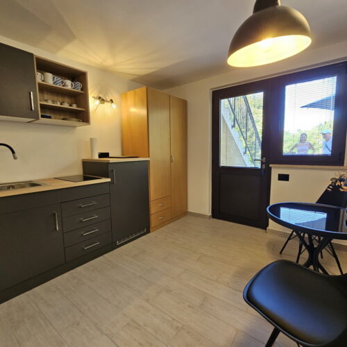 Apartament studio la parter cu 1 camera pentru 2 pers.