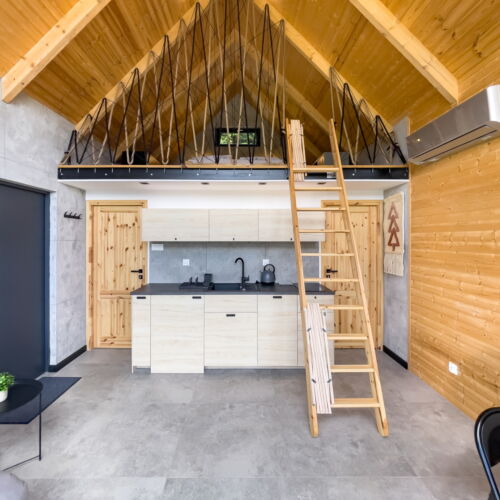 Domek całoroczny 4-osobowy Przyjazny podróżom rodzinnym z widokiem na góry (możliwa dostawka)