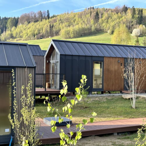 Domek całoroczny 4-osobowy Premium z widokiem na góry