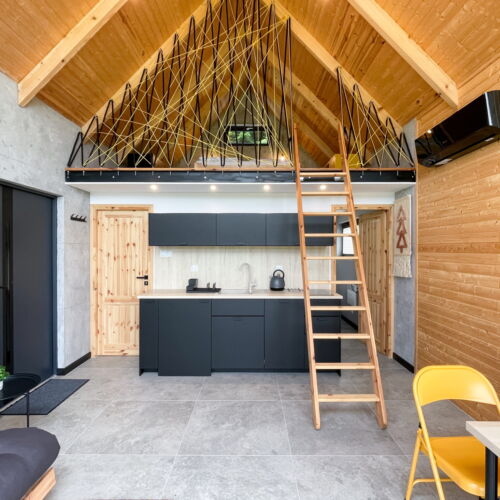 Domek całoroczny 4-osobowy Przyjazny podróżom rodzinnym z widokiem na góry (możliwa dostawka)