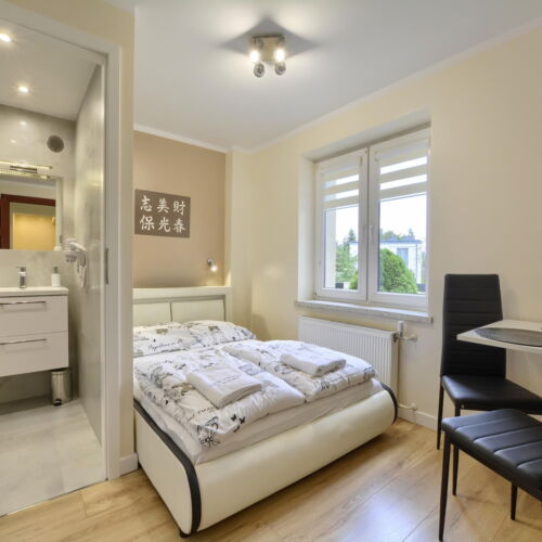 Camera dubla cu baie cu chicinetă comună