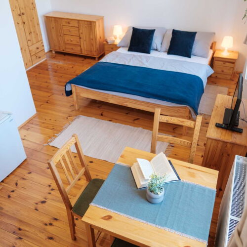 Pokoj se sprchou  s manželskou postelí (s možností přistýlky)