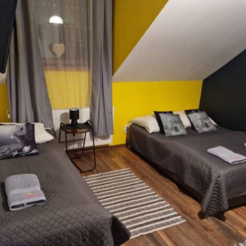 Camera tripla cu duș cu grădină