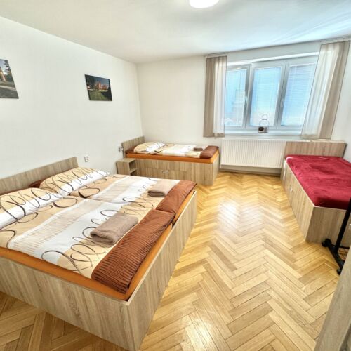Rodinný Apartman pro 4 os. s 1 ložnicí s výhledem do dvora