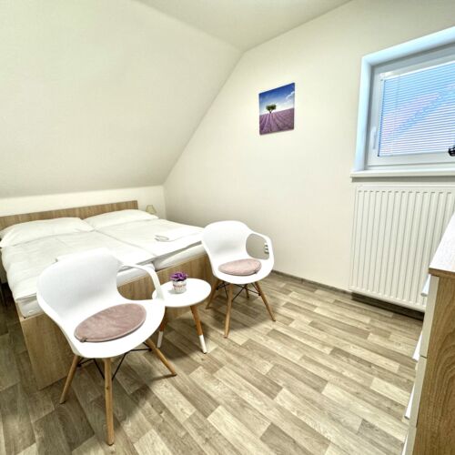 Apartman s klimatizací s manželskou postelí s 1 ložnicí v podkroví